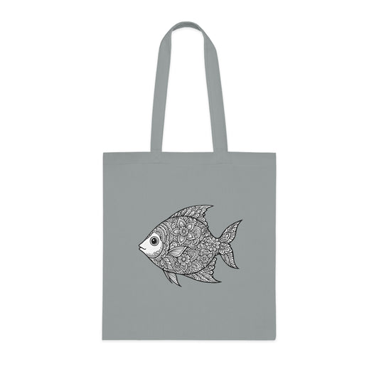 Intricate Mandala Fish Tote Bag