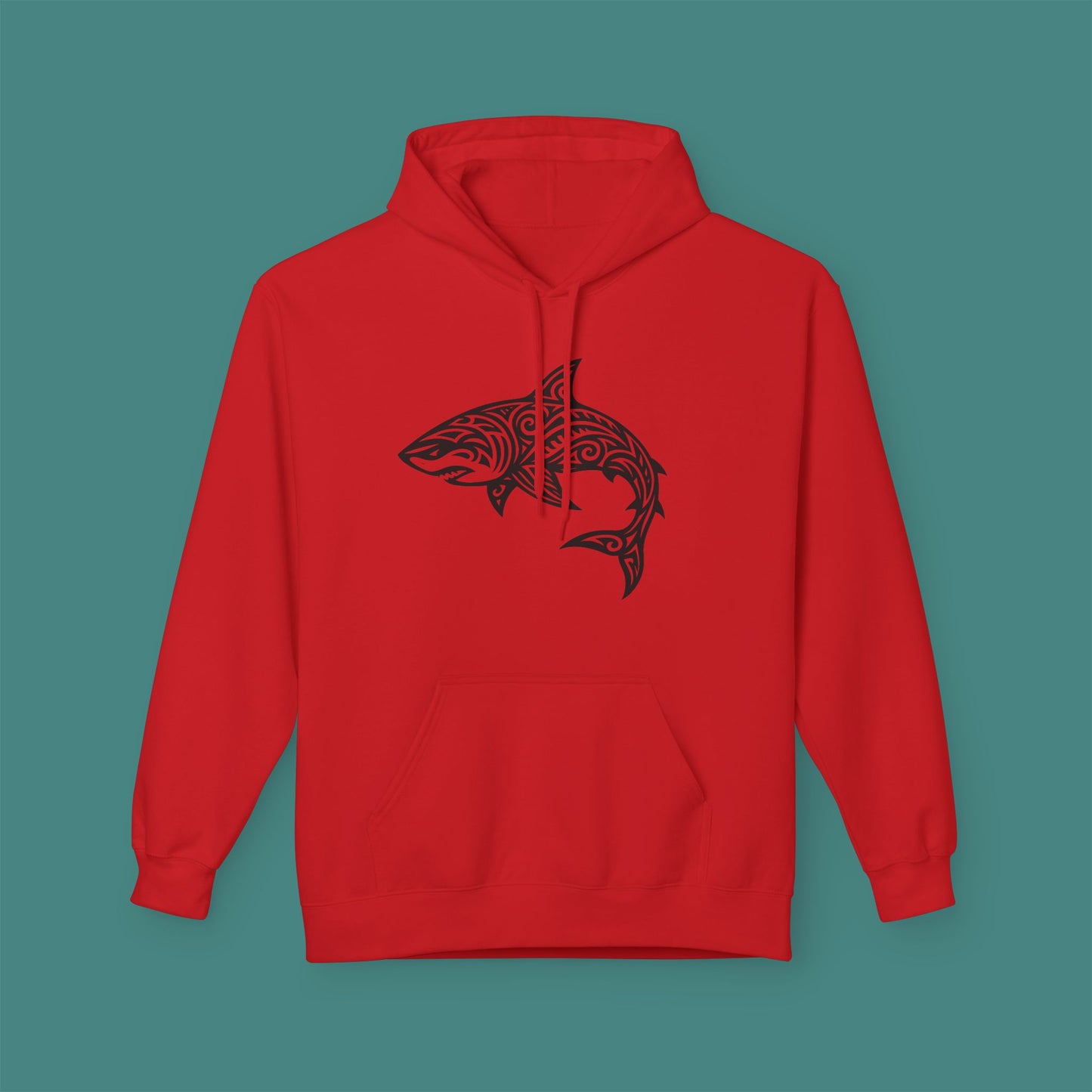 Tribal Tattoo Shark Fleece Unisex Hoodie