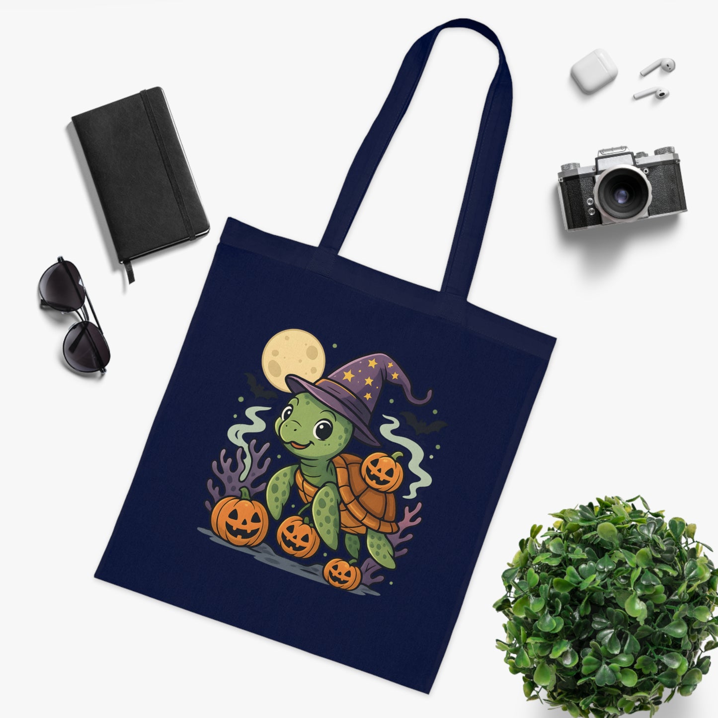 Halloween Turtle Tote Bag