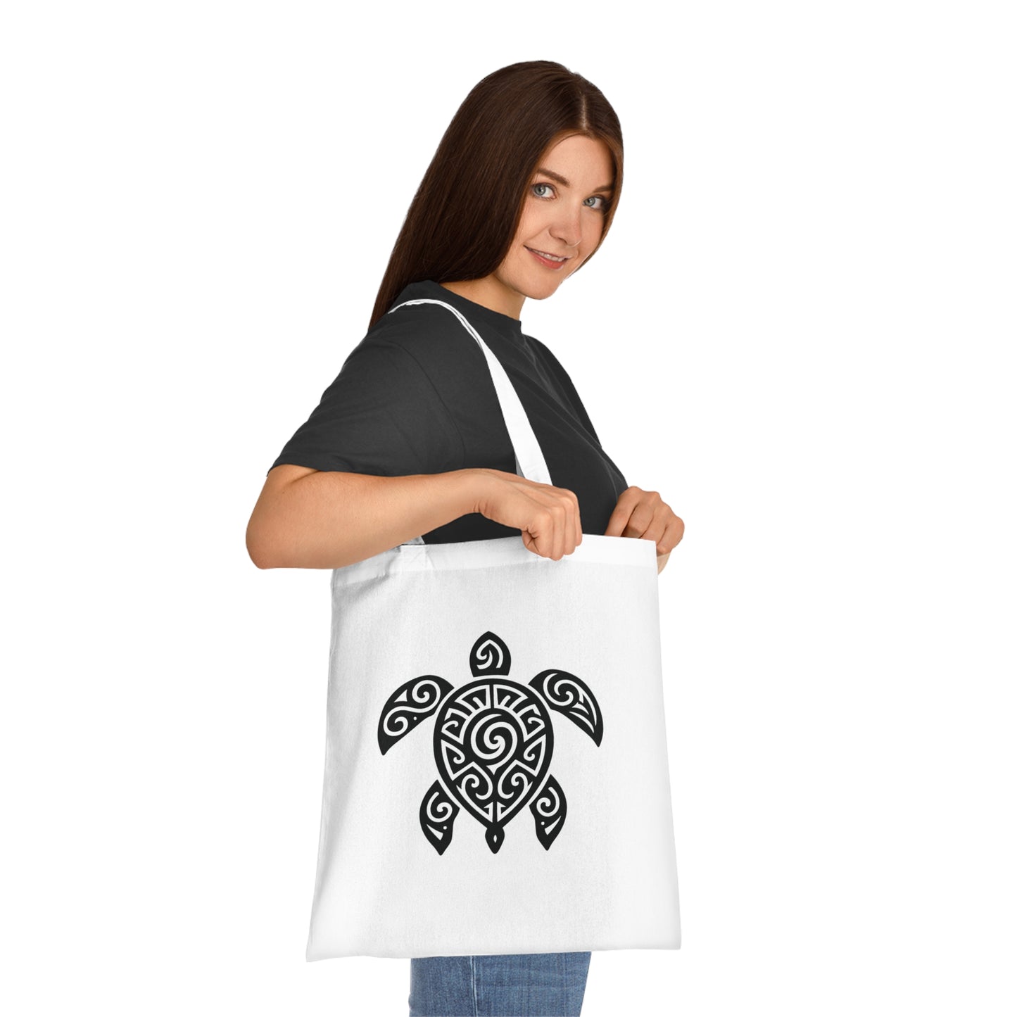 Tribal Tattoo Turtle Tote Bag