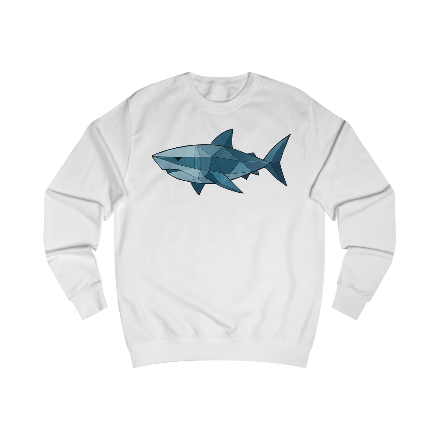 Geometric Polygon Shark Unisex Sweatshirt