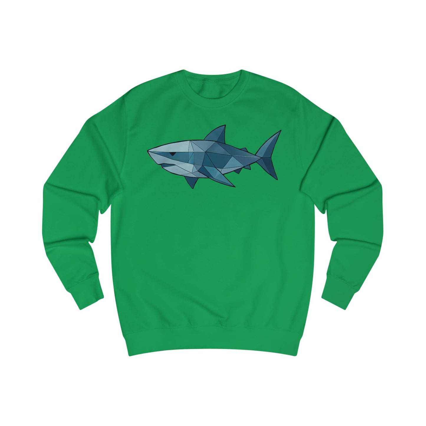 Geometric Polygon Shark Unisex Sweatshirt
