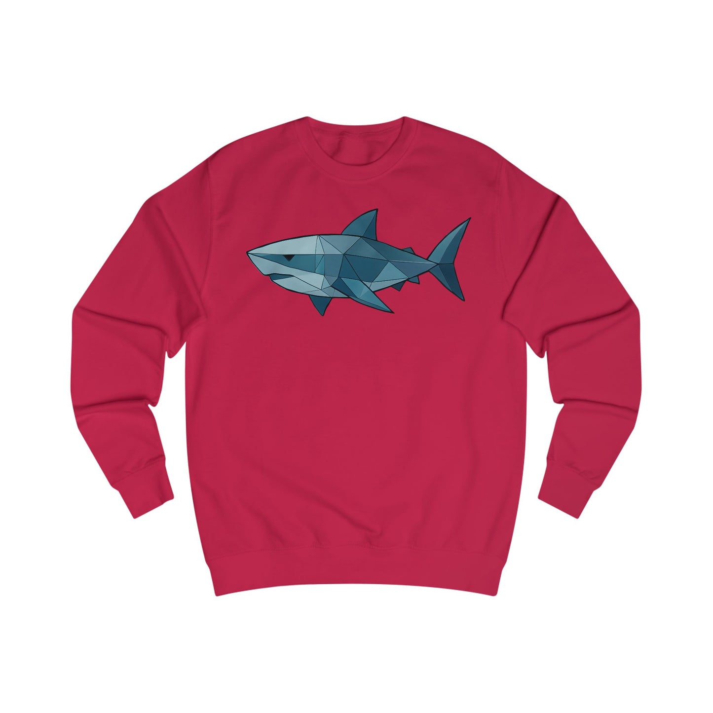 Geometric Polygon Shark Unisex Sweatshirt