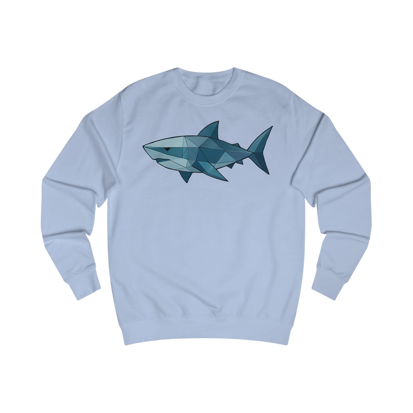 Geometric Polygon Shark Unisex Sweatshirt