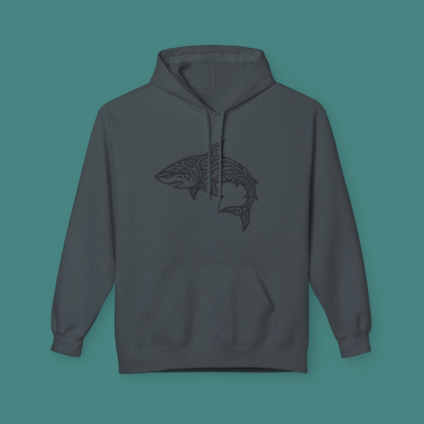 Tribal Tattoo Shark Fleece Unisex Hoodie