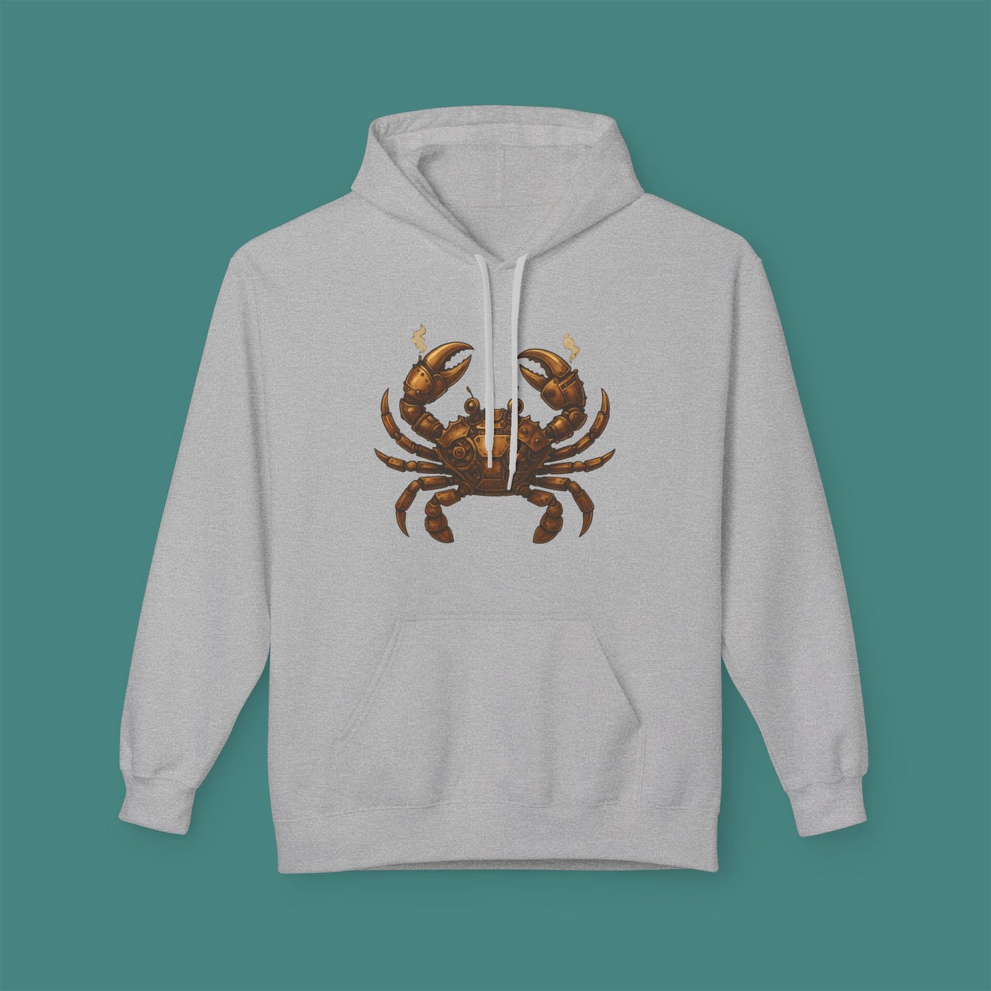 Steampunk Mechanical Crab Fleece Unisex Hoodie
