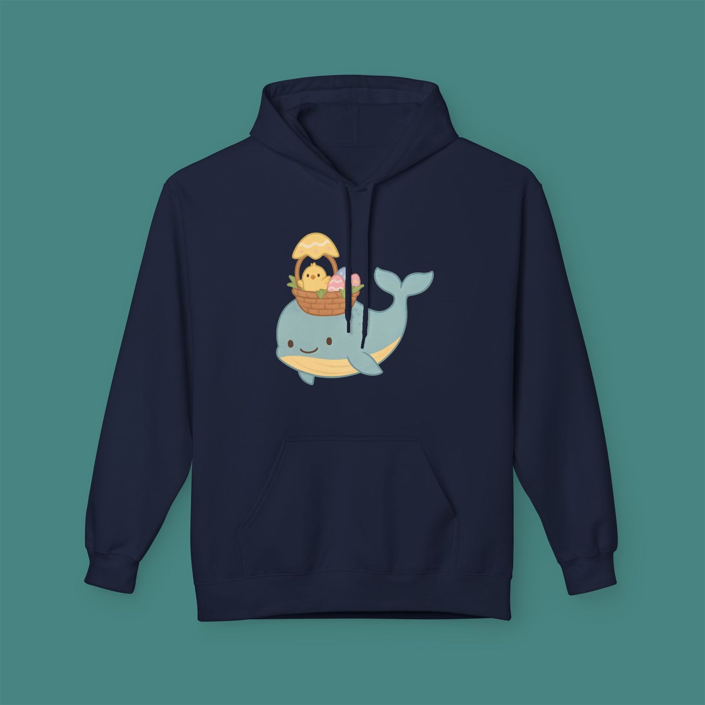 Easter Whale Fleece Unisex Hoodie