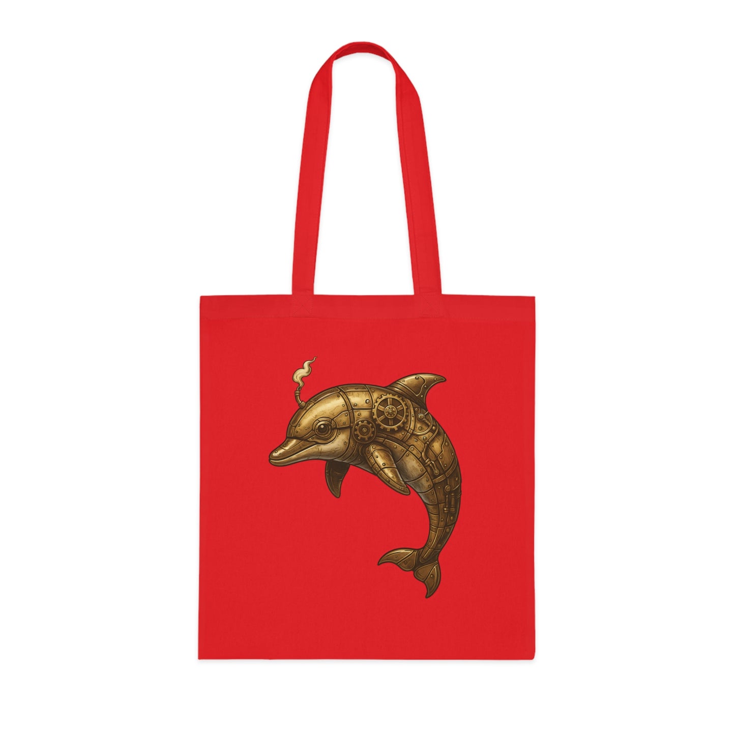 Steampunk Mechanical Dolphin Tote Bag