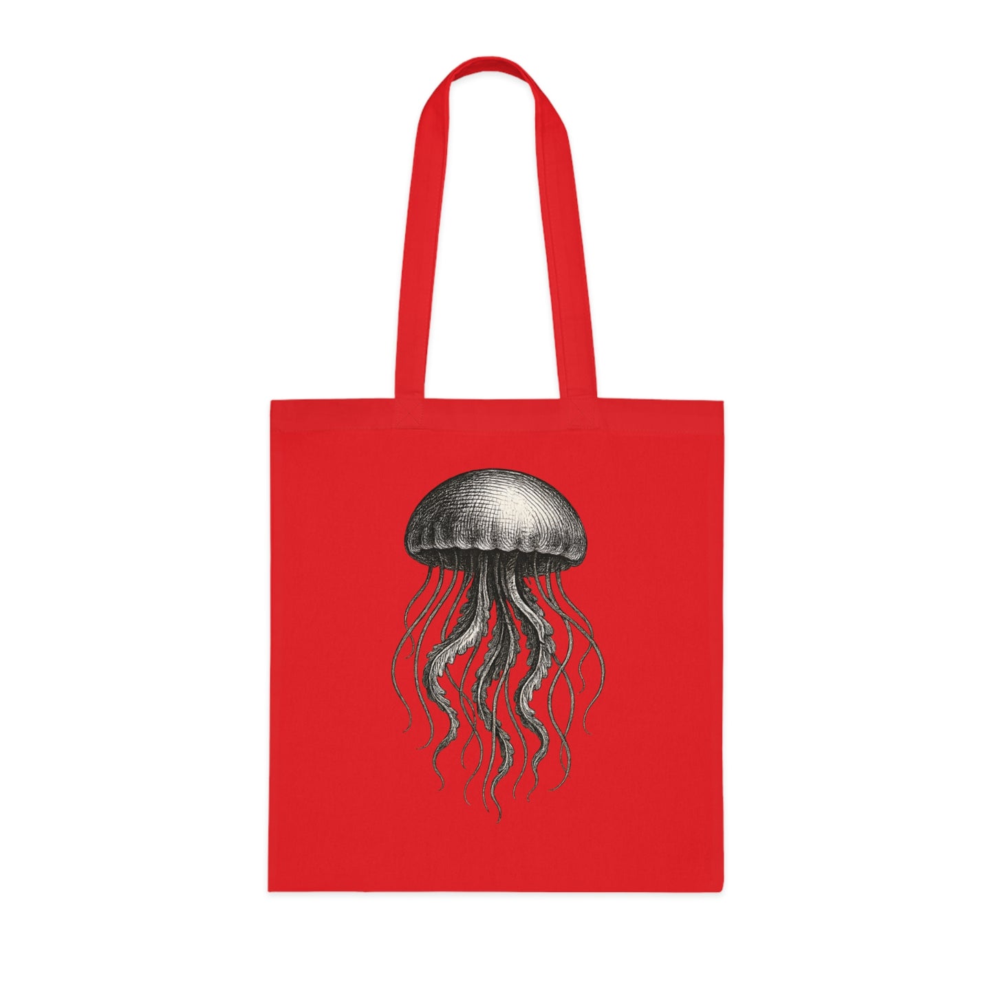 Vintage Etching Jellyfish Tote Bag