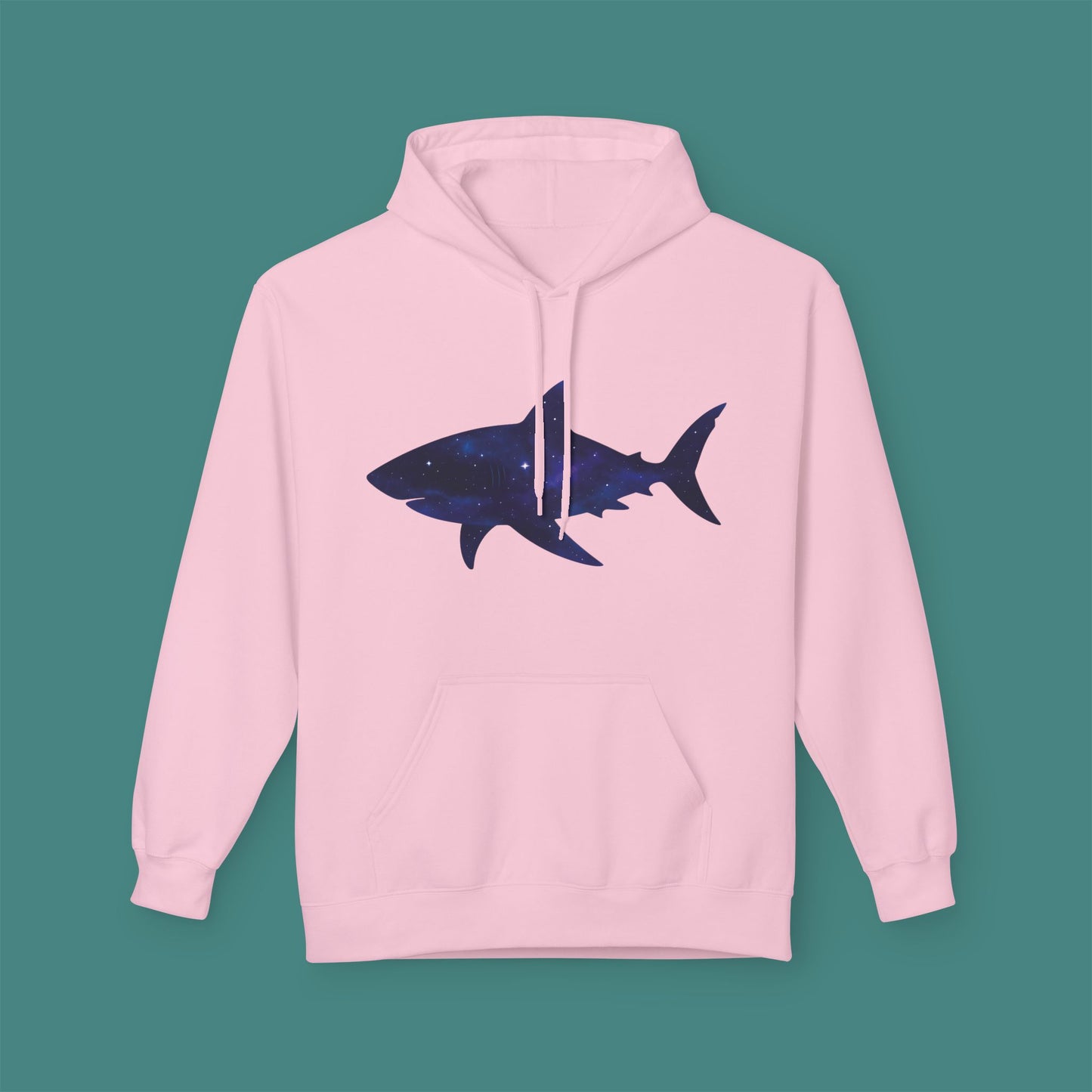 Cosmic Galaxy Shark Fleece Unisex Hoodie
