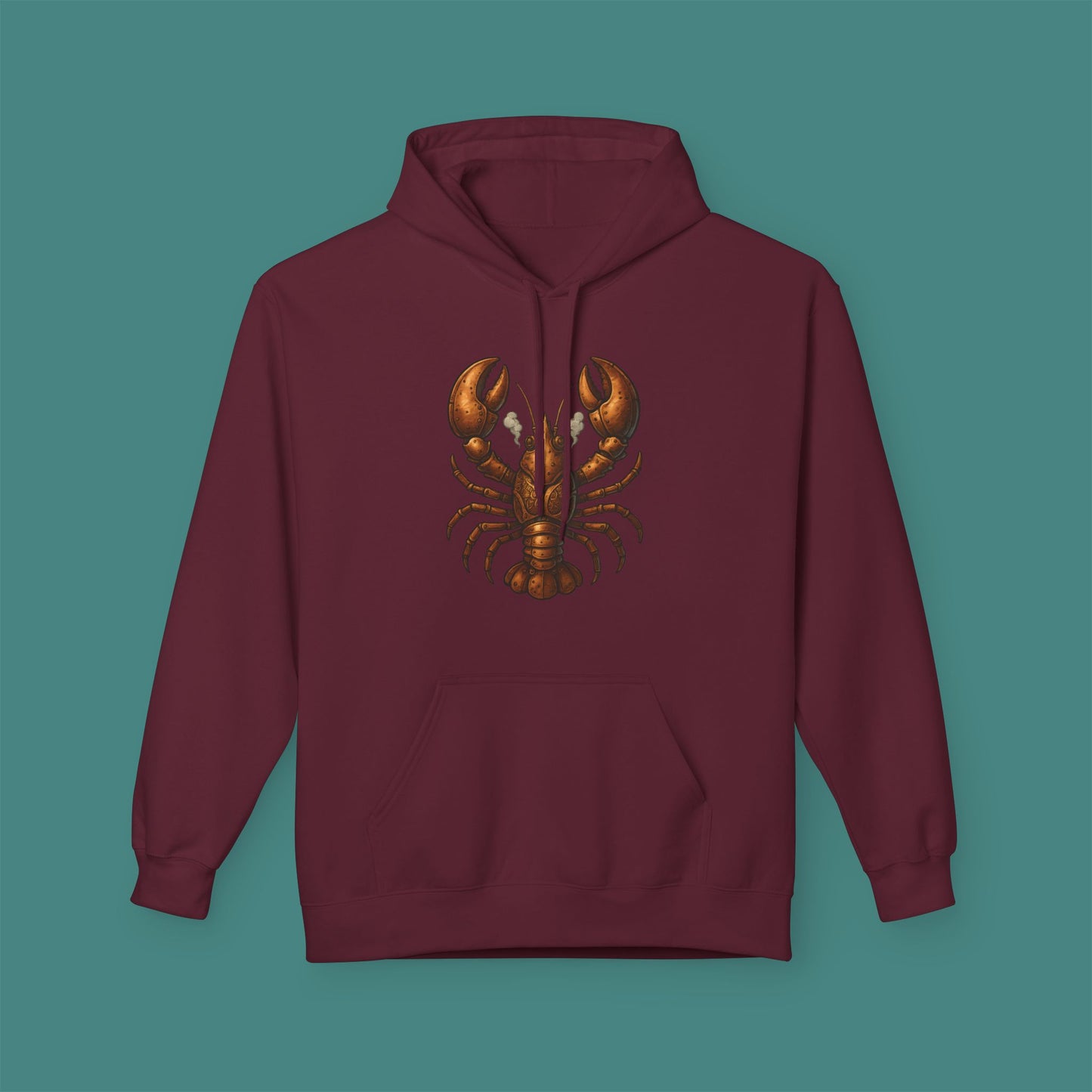 Steampunk Mechanical Lobster Fleece Unisex Hoodie