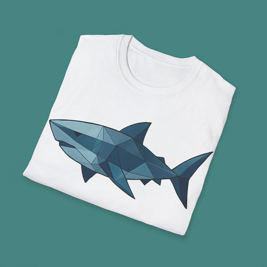 Geometric Polygon Shark Unisex T-Shirt