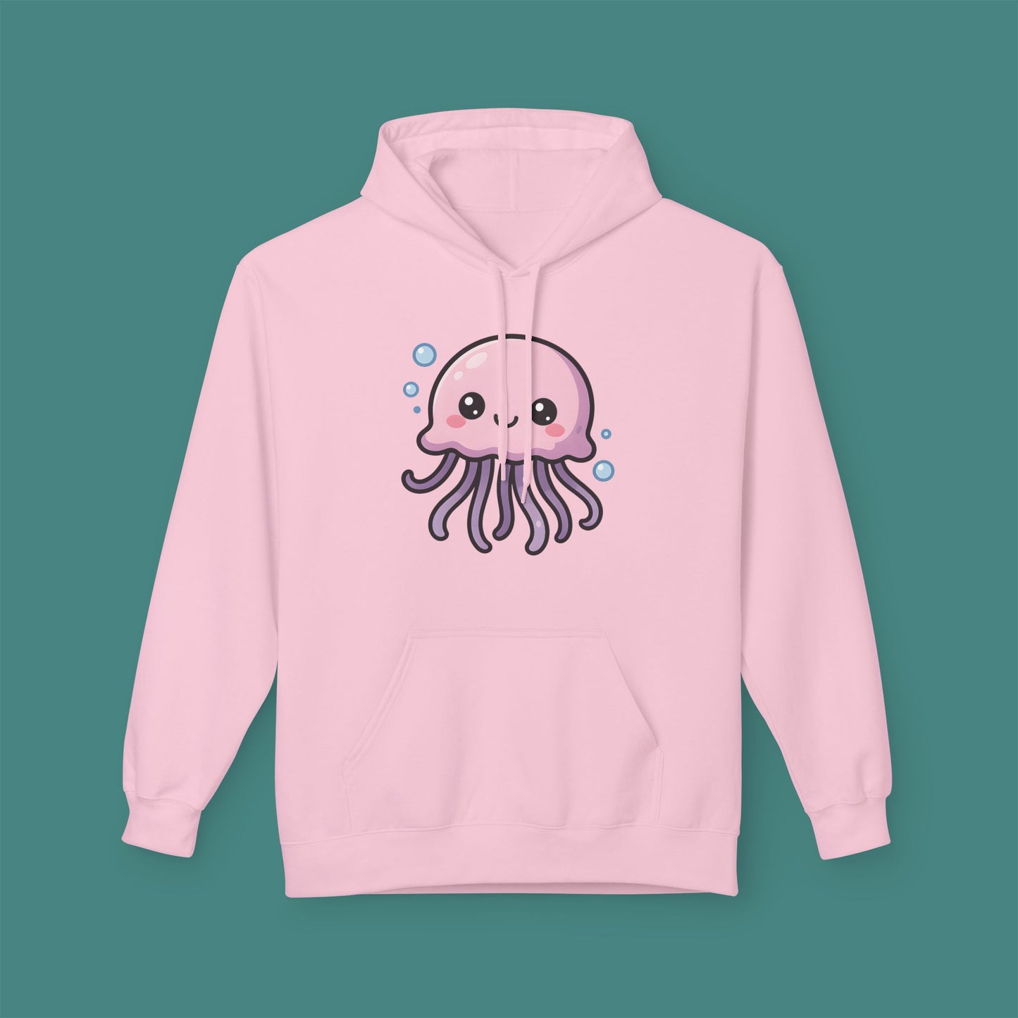 Cartoon Cute Jellyfish Fleece Unisex Hoodie