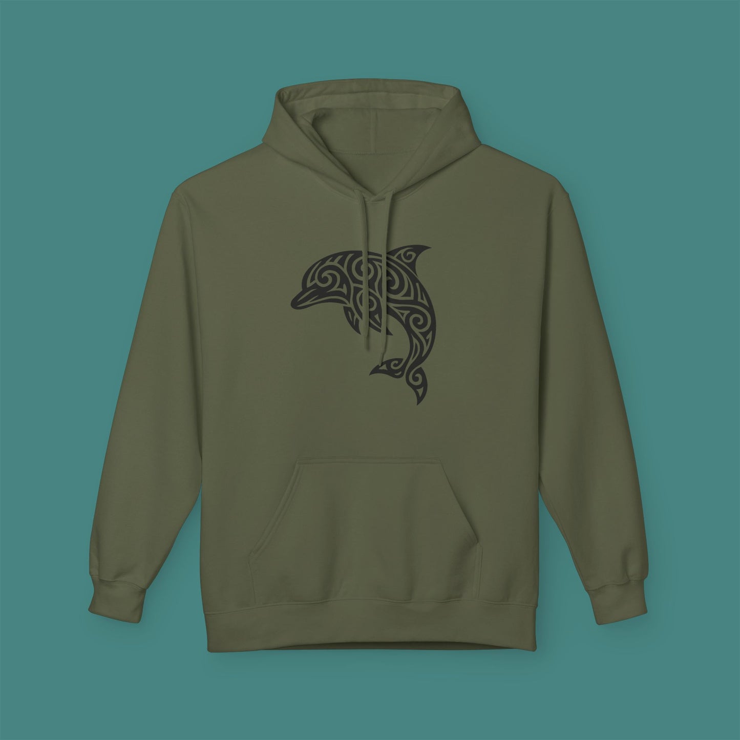 Tribal Tattoo Dolphin Fleece Unisex Hoodie