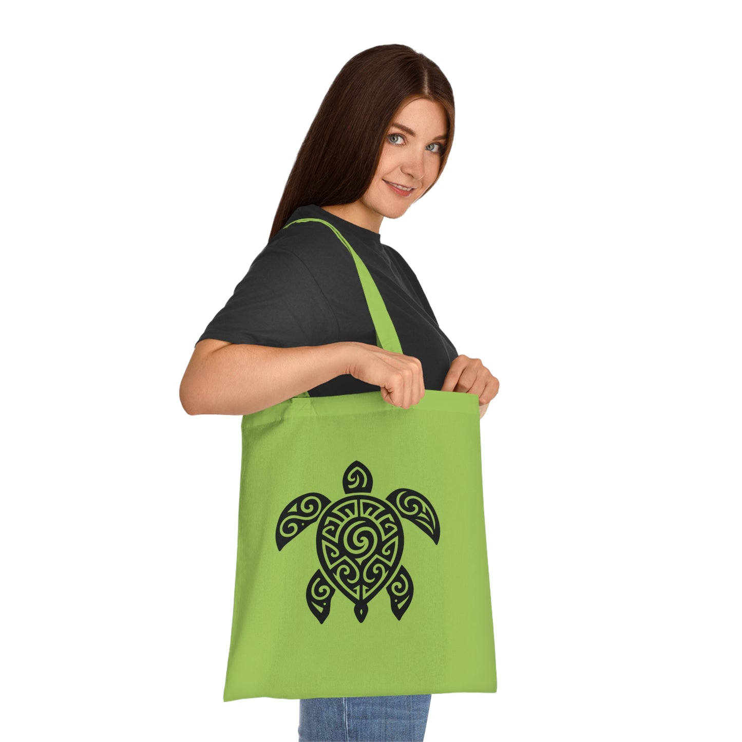 Tribal Tattoo Turtle Tote Bag