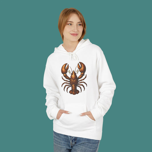 Steampunk Mechanical Lobster Fleece Unisex Hoodie