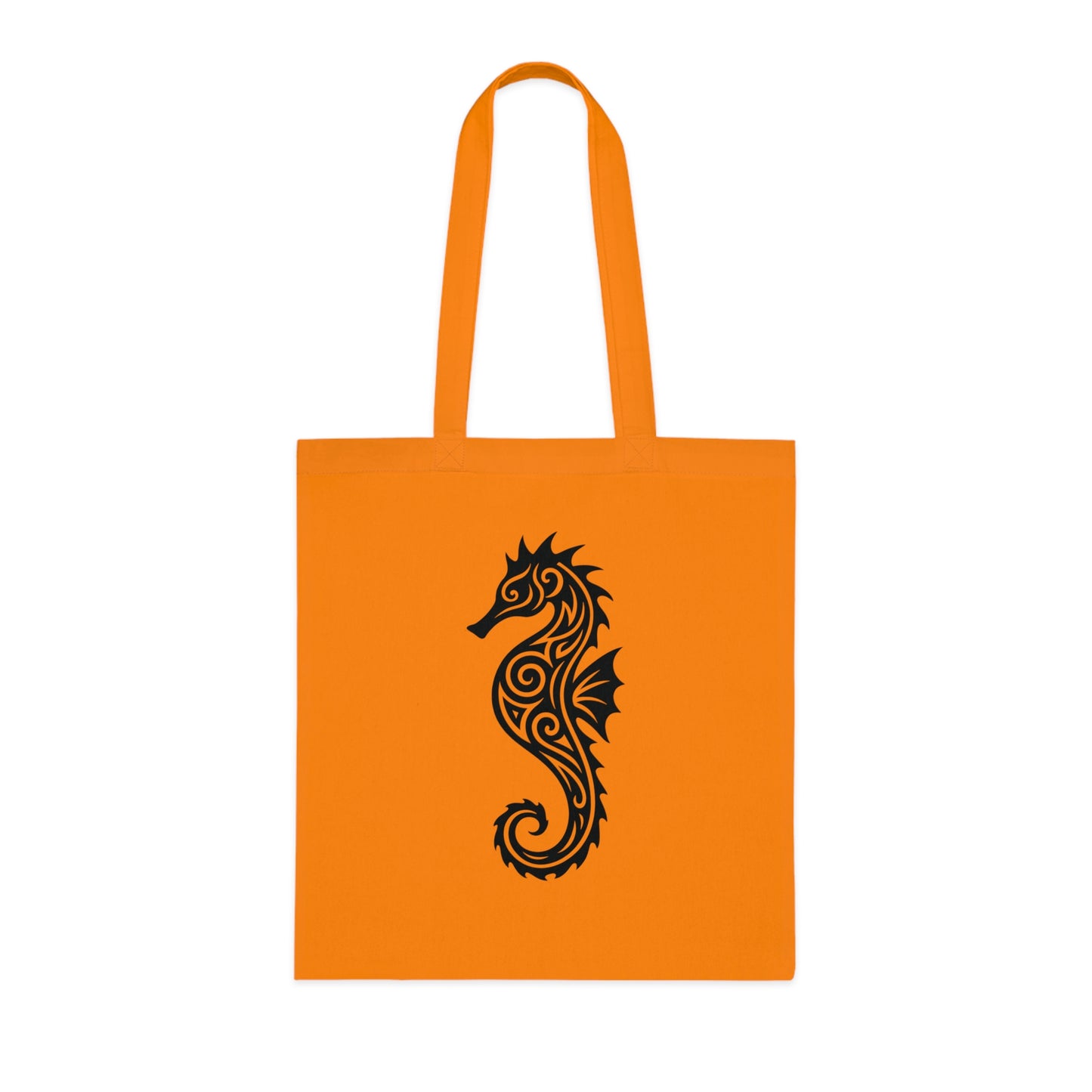 Tribal Tattoo Seahorse Tote Bag