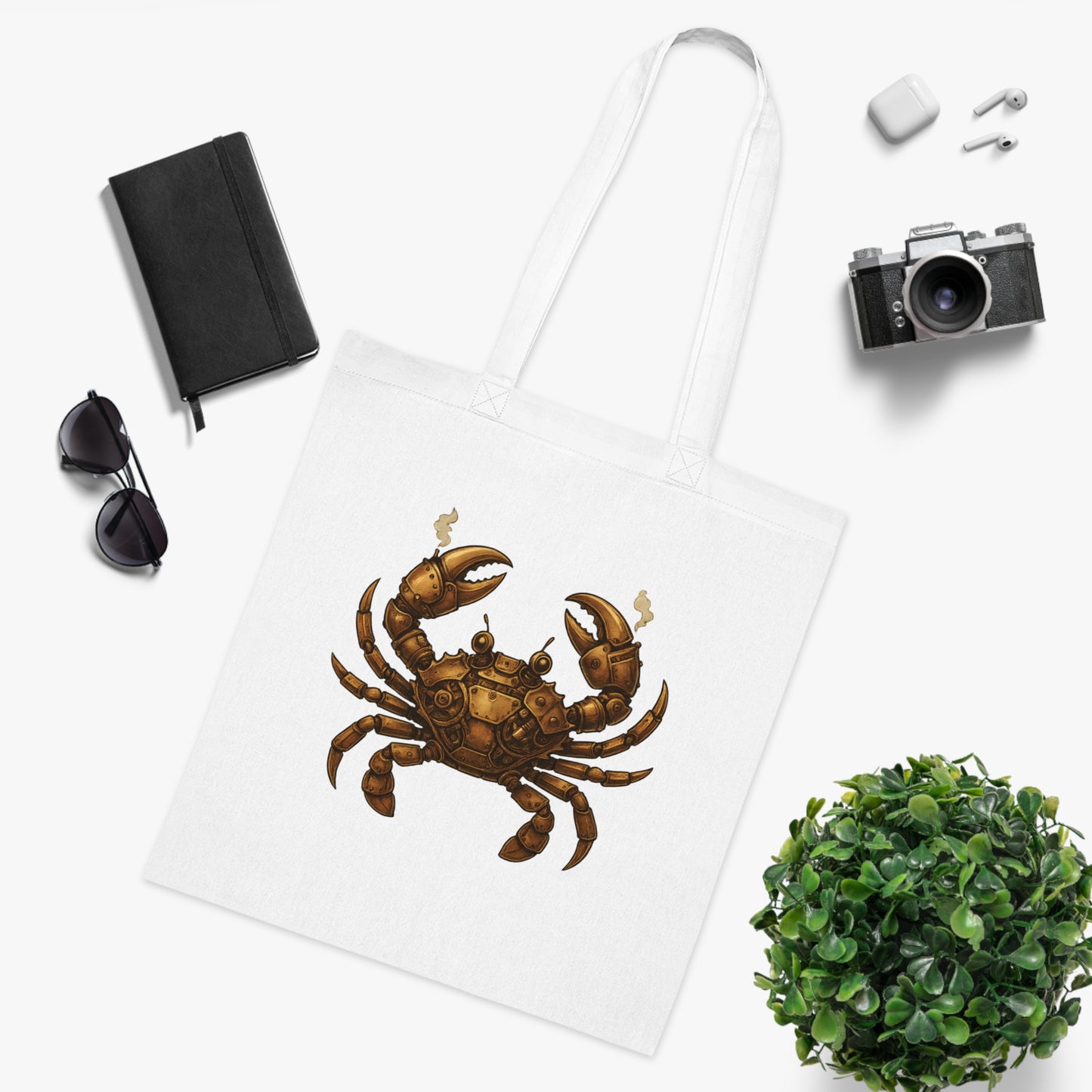 Steampunk Mechanical Crab Tote Bag