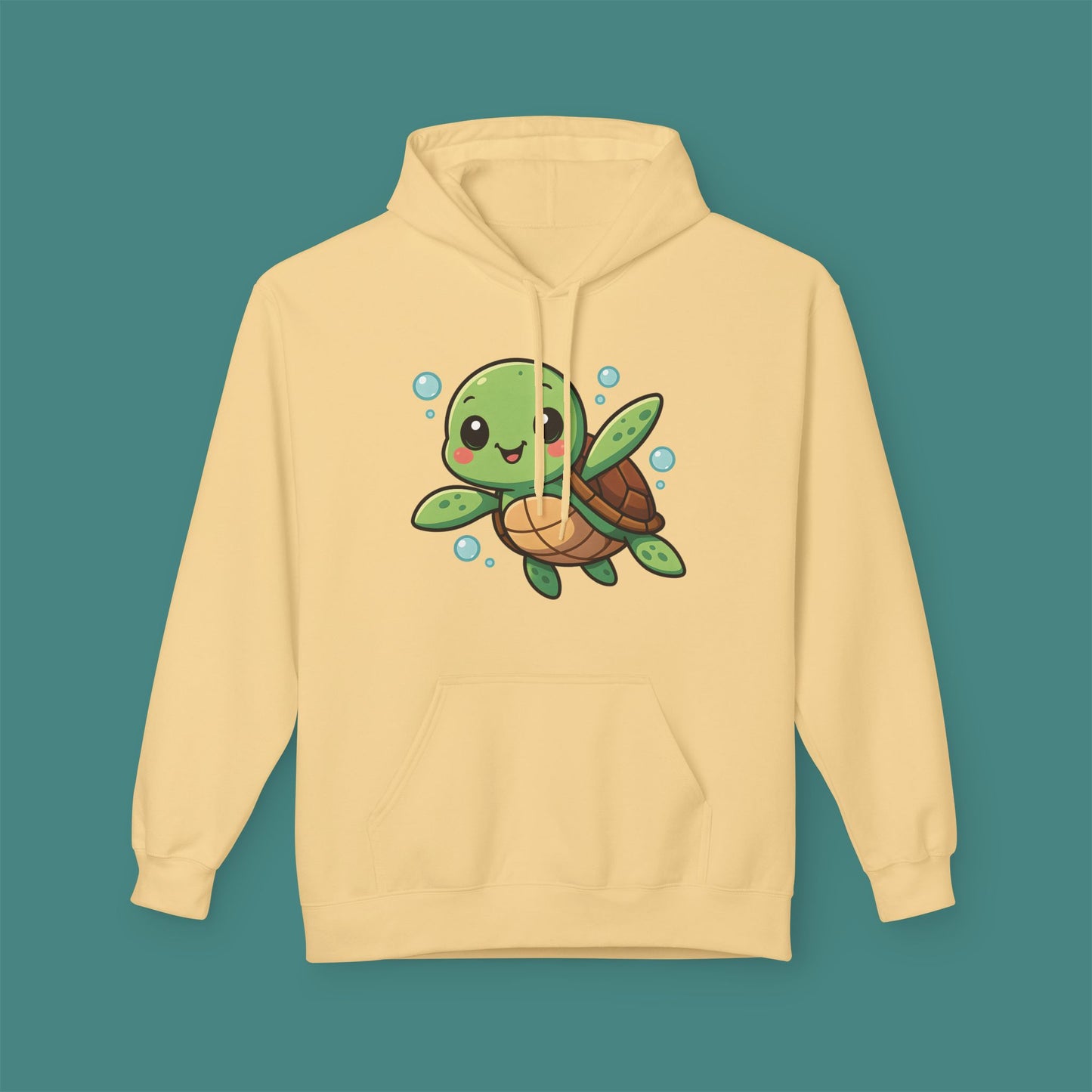 Cartoon Cute Turtle Fleece Unisex Hoodie
