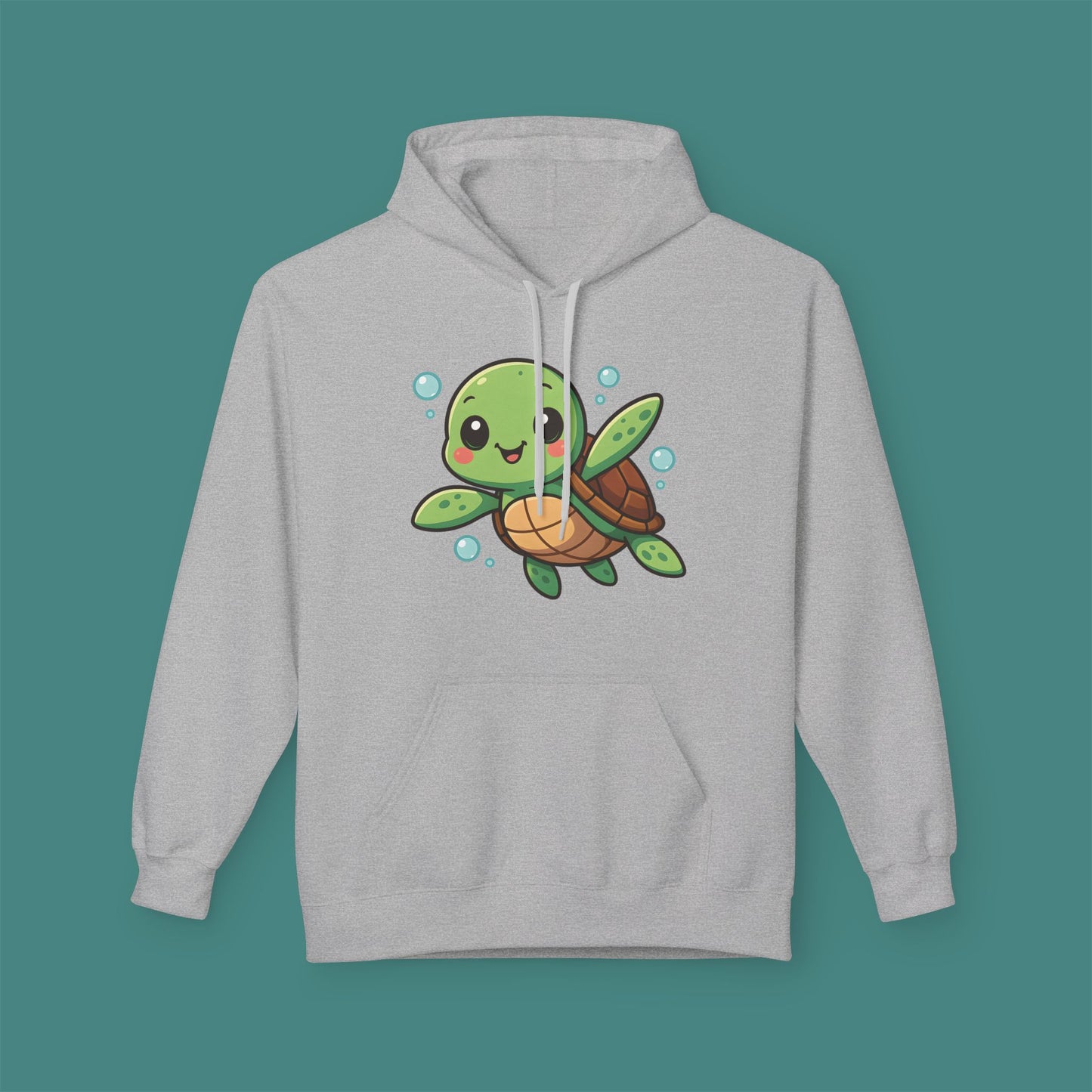 Cartoon Cute Turtle Fleece Unisex Hoodie