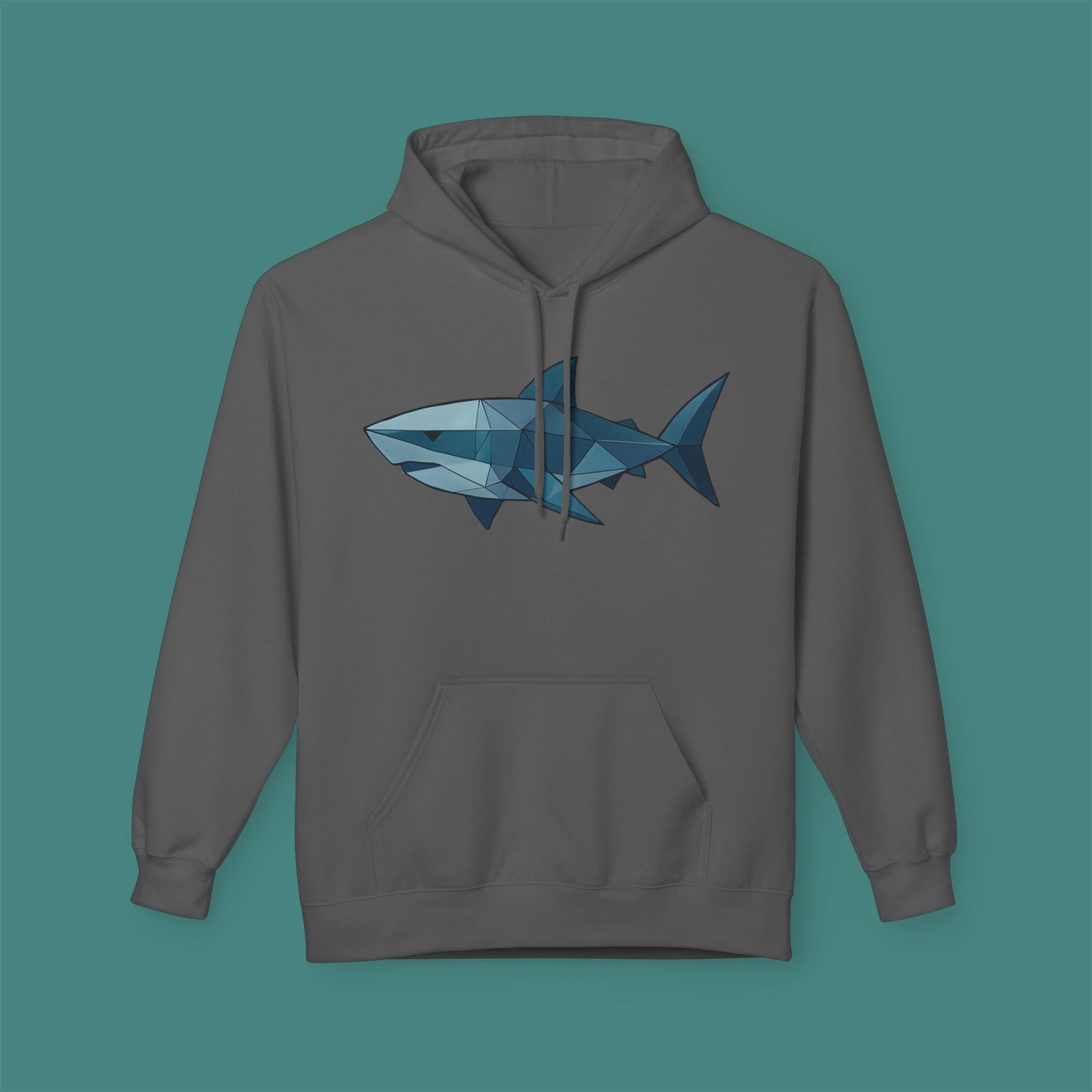 Geometric Polygon Shark Fleece Unisex Hoodie