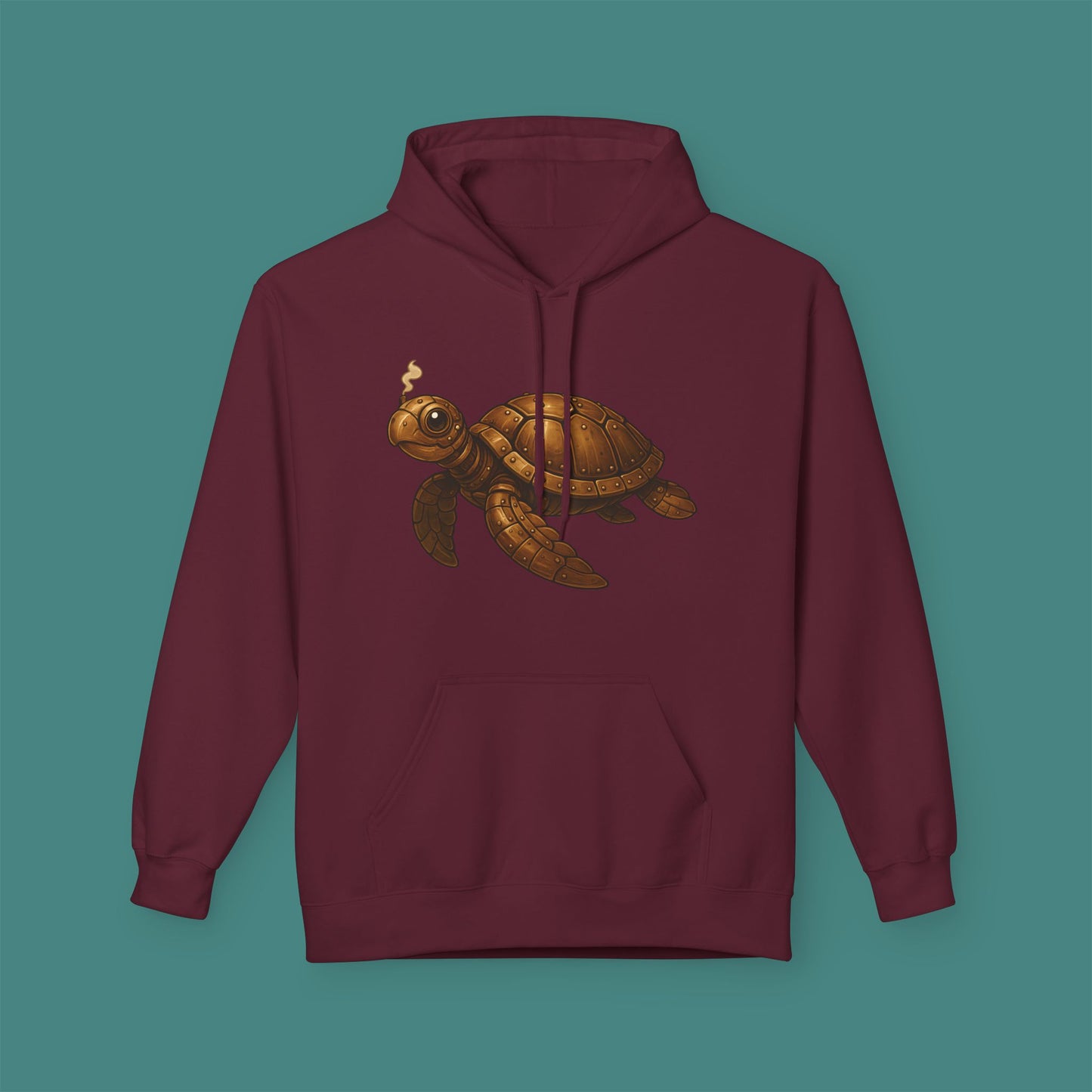 Steampunk Mechanical Turtle Fleece Unisex Hoodie