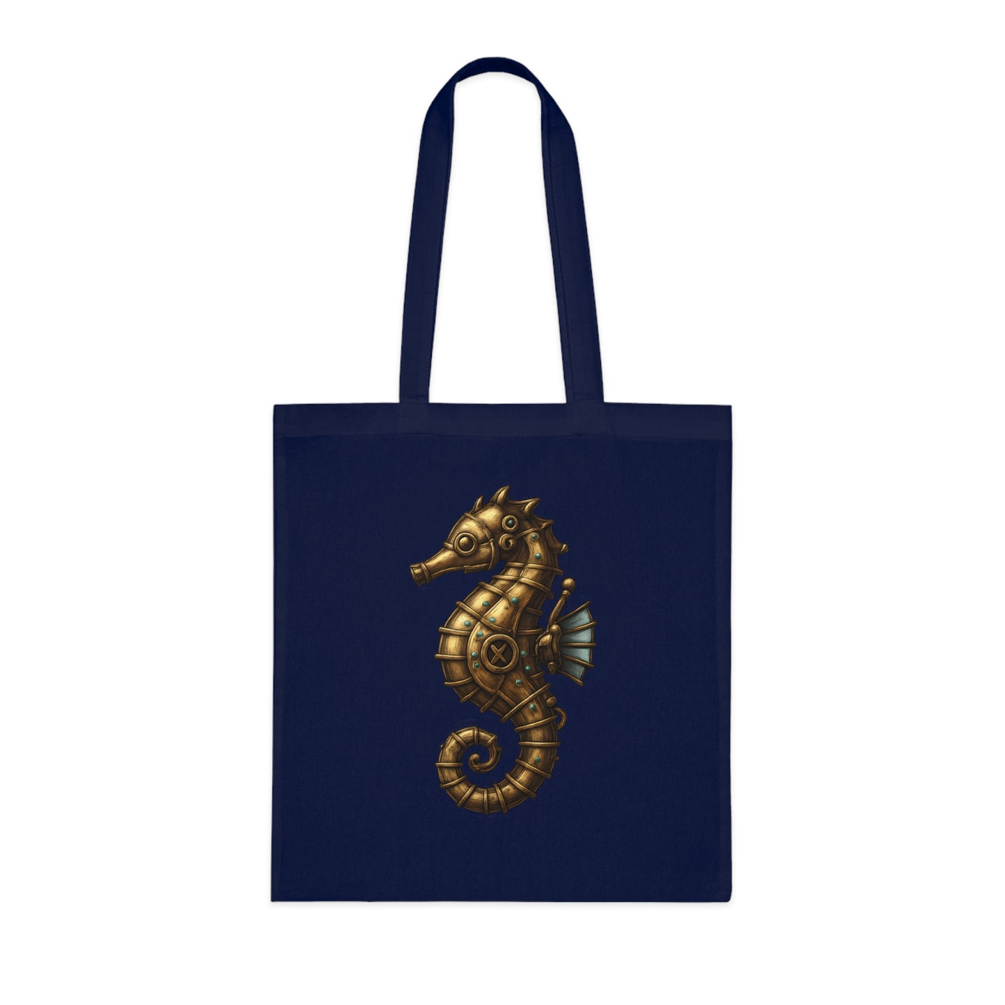Steampunk Mechanical Seahorse Tote Bag