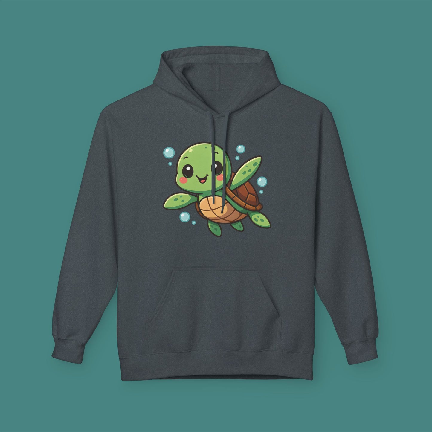 Cartoon Cute Turtle Fleece Unisex Hoodie