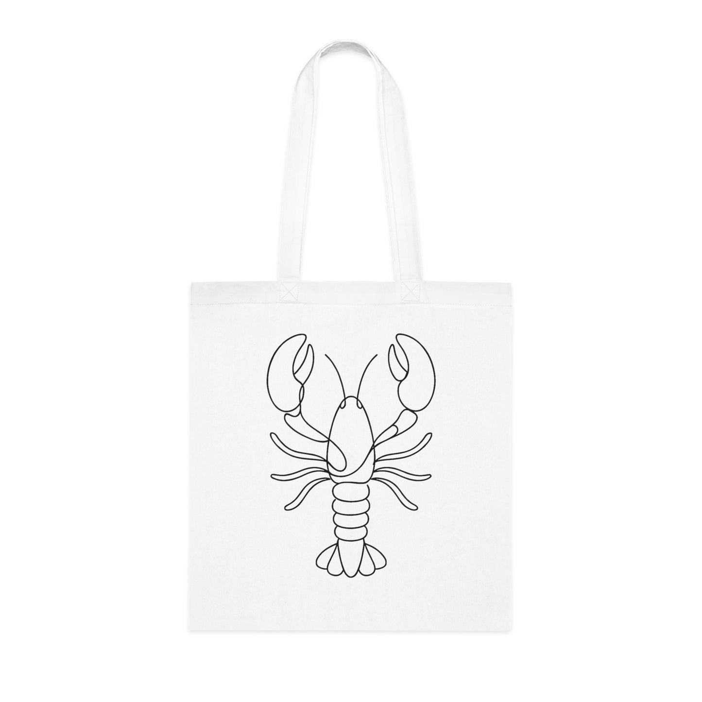 Minimalist Line Art Lobster Tote Bag