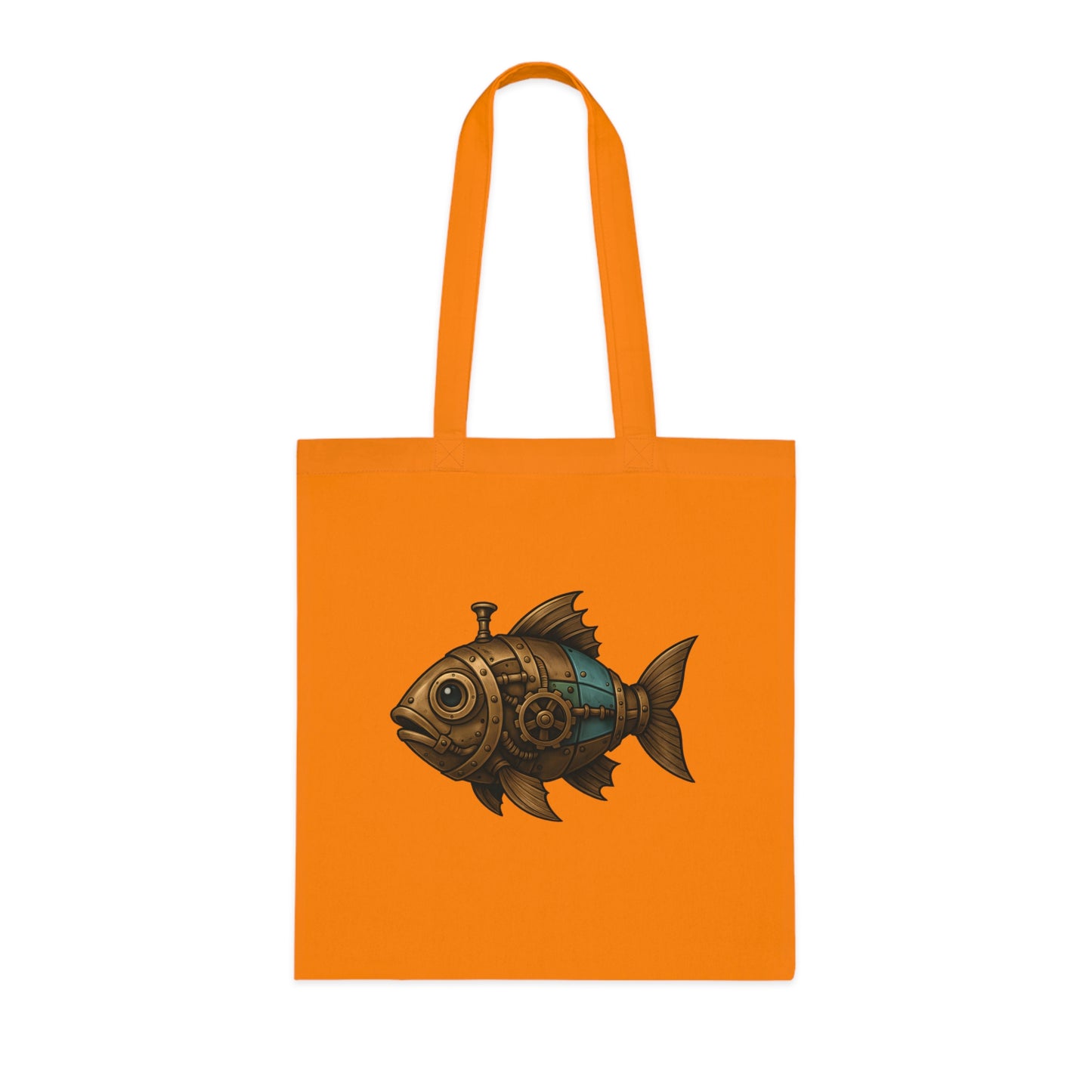 Steampunk Mechanical Fish Tote Bag