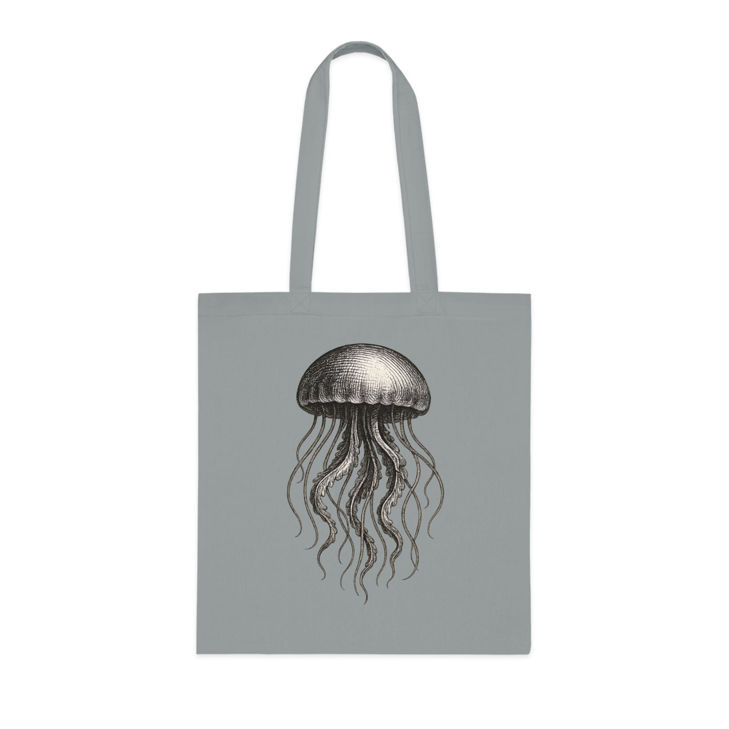 Vintage Etching Jellyfish Tote Bag