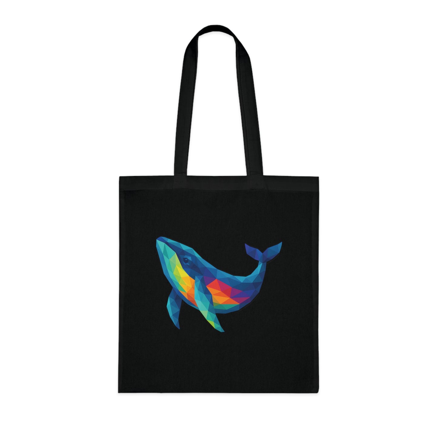 Geometric Polygon Whale Tote Bag