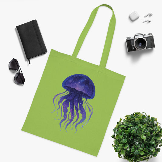 Cosmic Galaxy Jellyfish Tote Bag