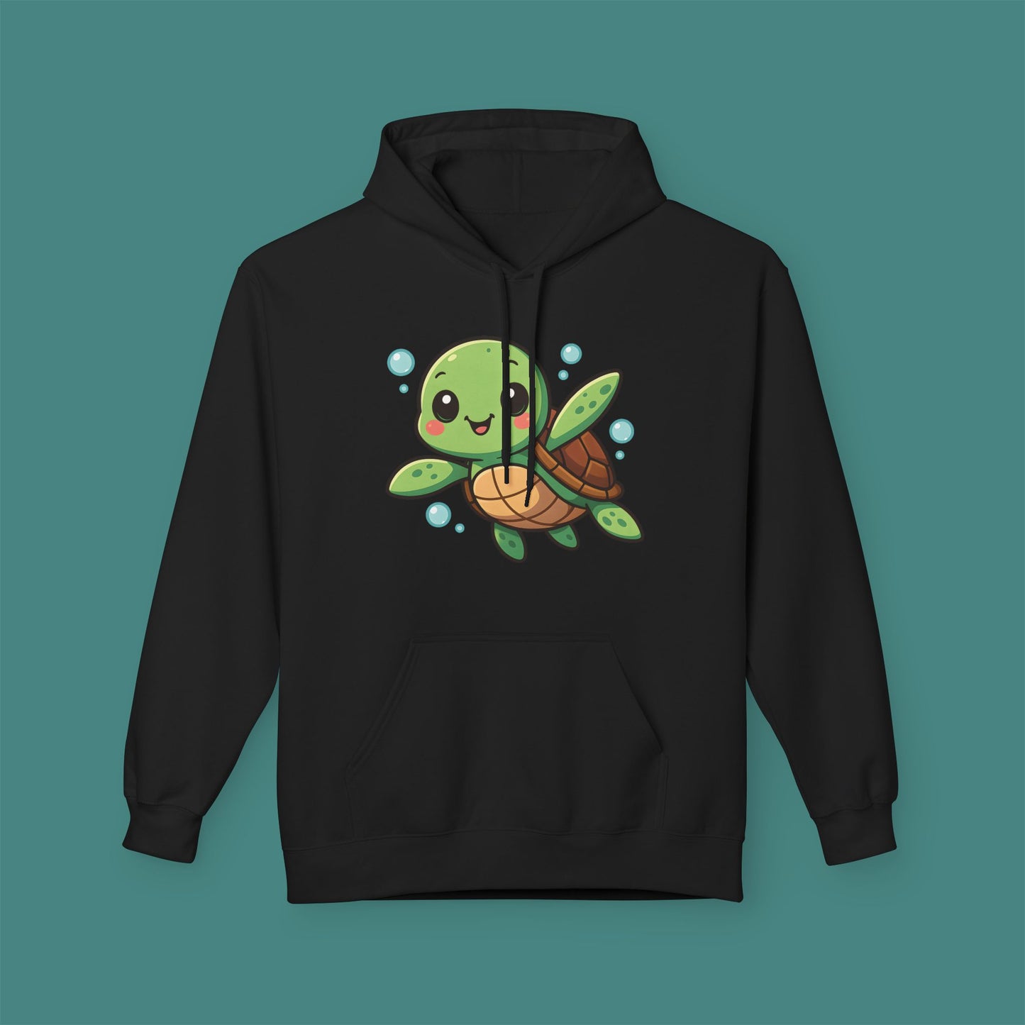 Cartoon Cute Turtle Fleece Unisex Hoodie