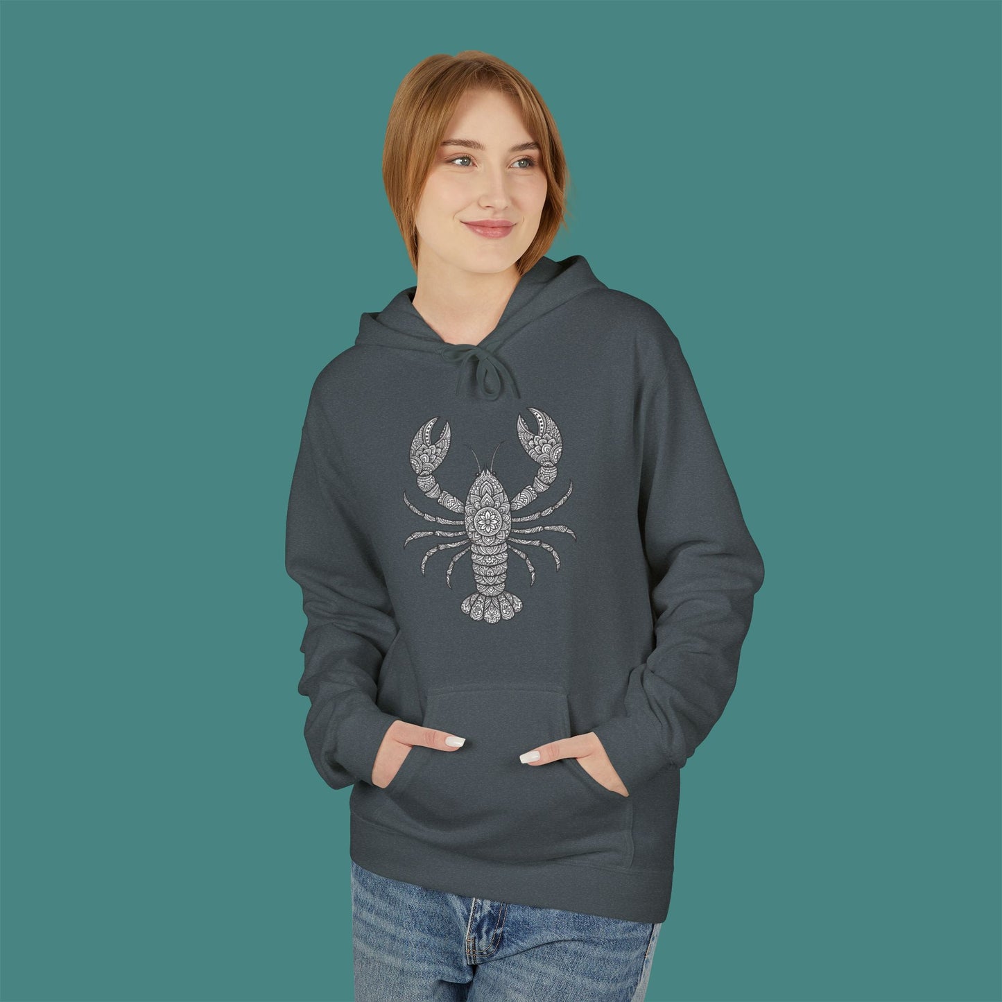 Intricate Mandala Lobster Fleece Unisex Hoodie