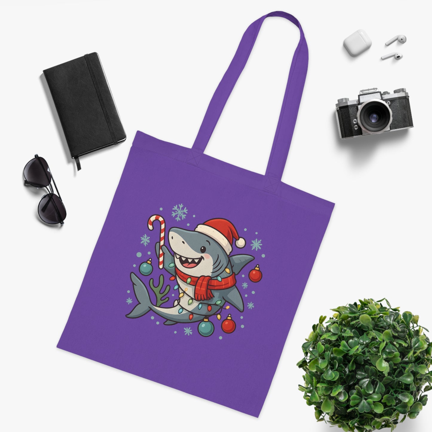 Christmas Shark Tote Bag