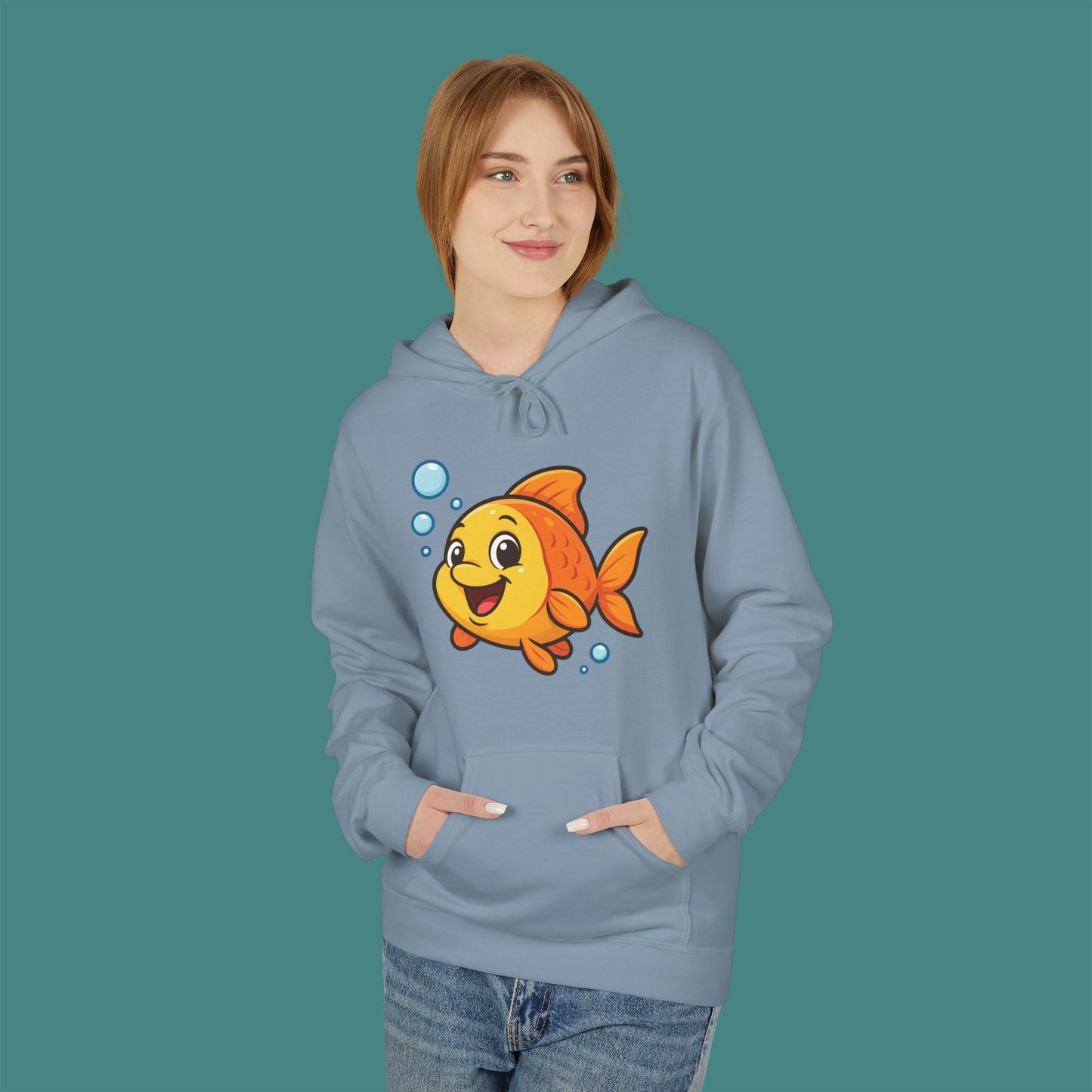 Cartoon Cute Fish Fleece Unisex Hoodie