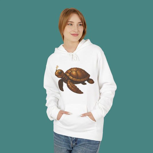 Steampunk Mechanical Turtle Fleece Unisex Hoodie