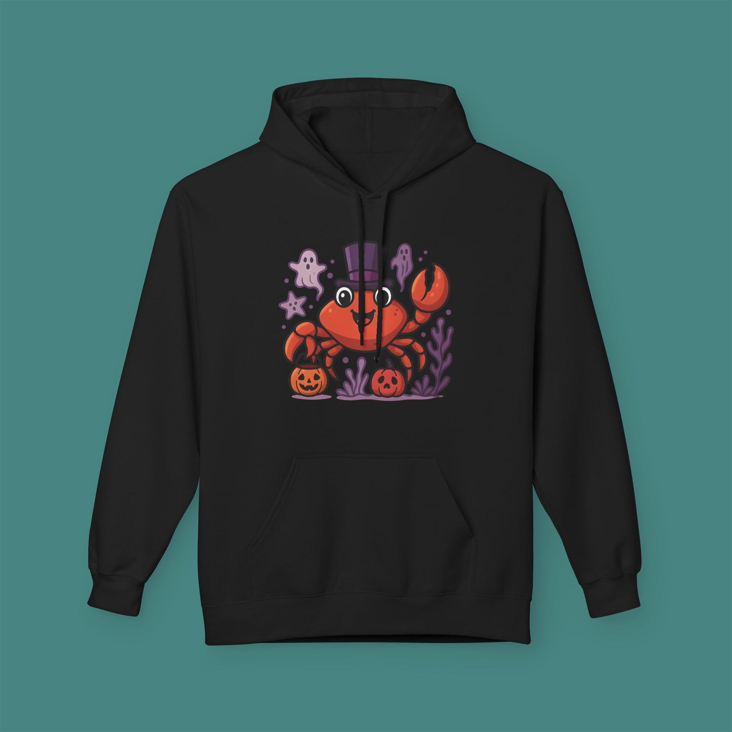 Halloween Crab Fleece Unisex Hoodie