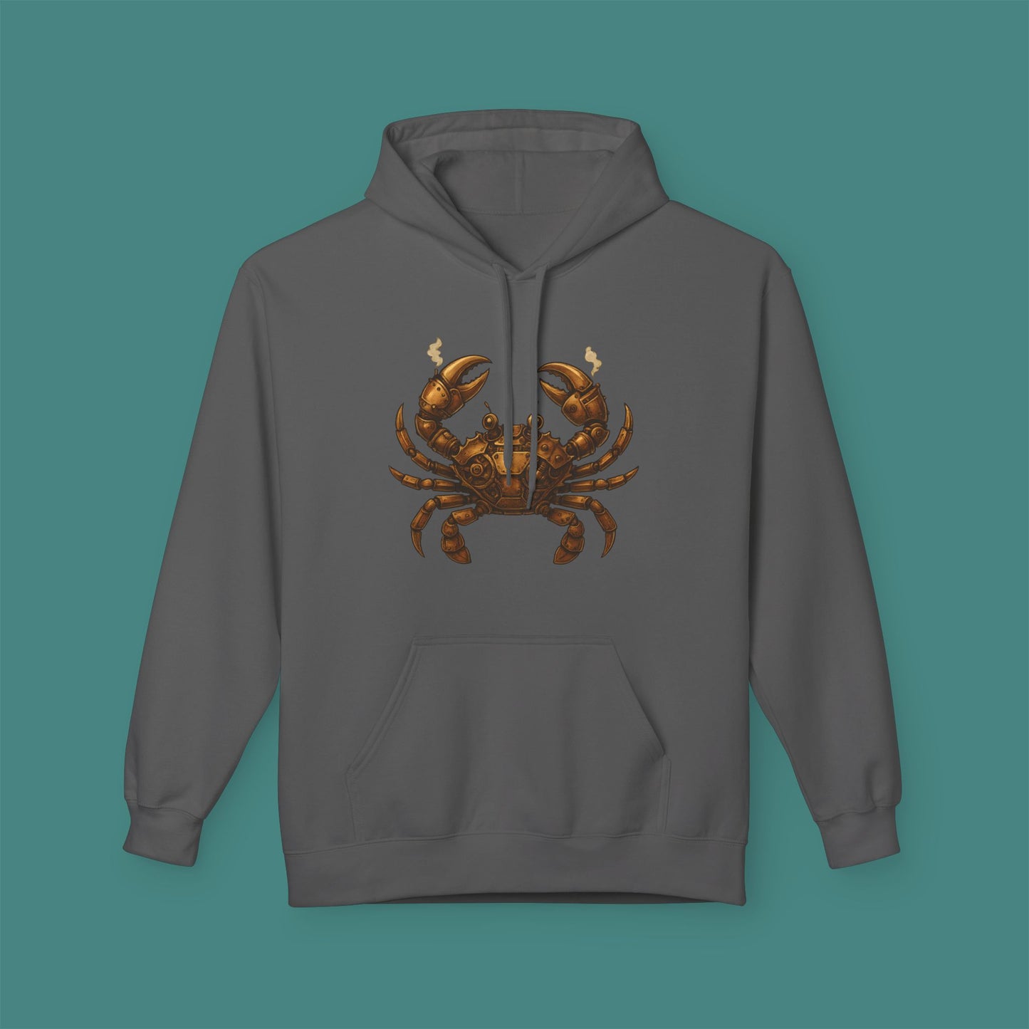 Steampunk Mechanical Crab Fleece Unisex Hoodie