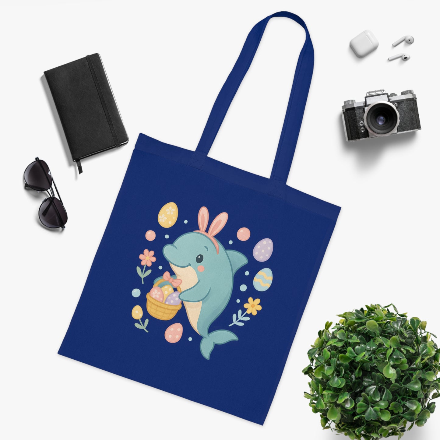 Easter Dolphin Tote Bag