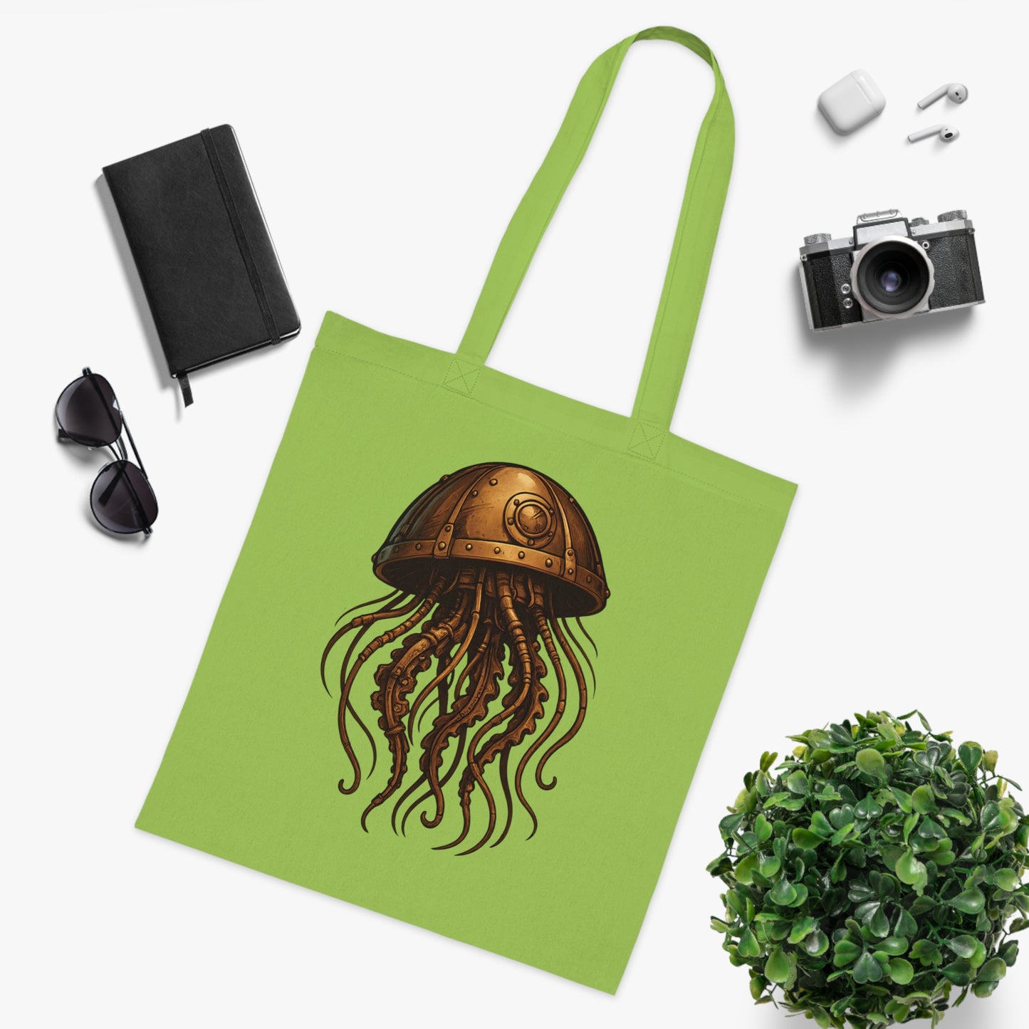 Steampunk Mechanical Jellyfish Tote Bag
