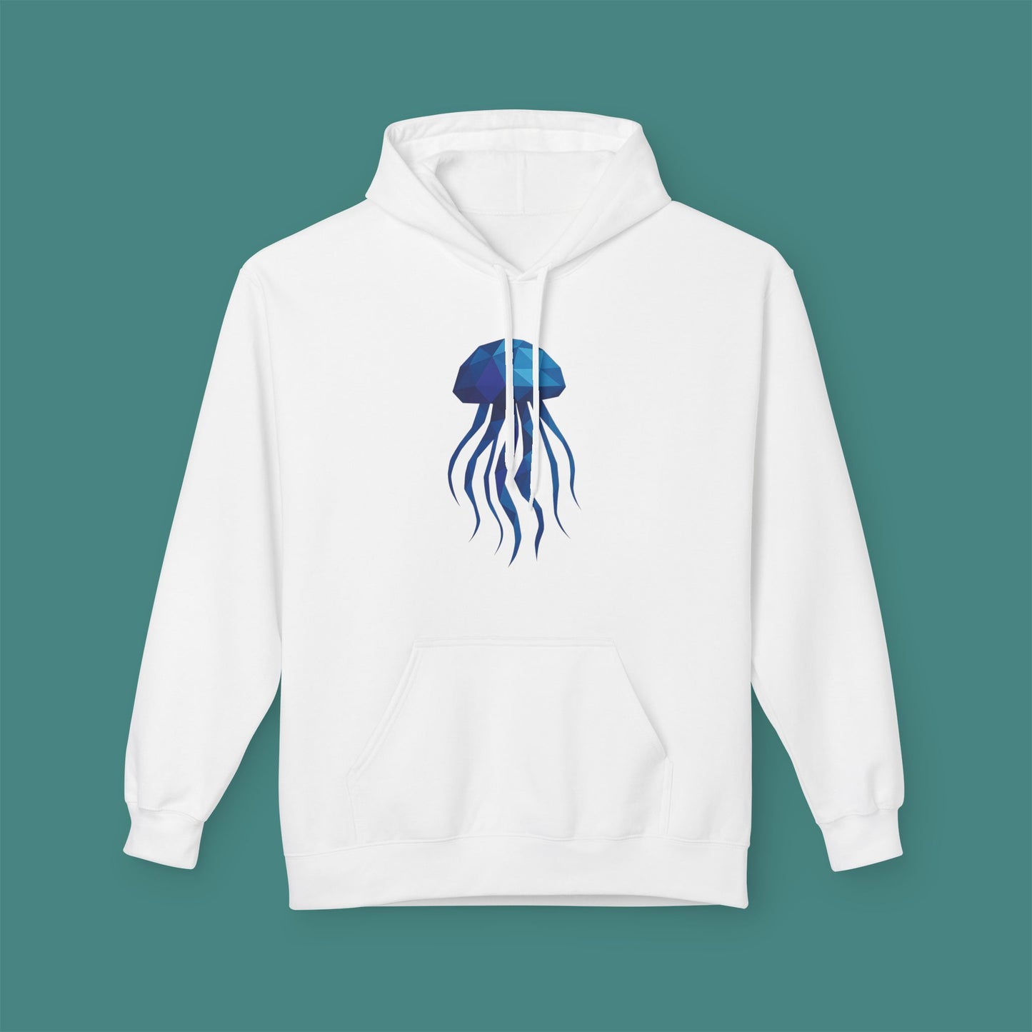 Geometric Polygon Jellyfish Fleece Unisex Hoodie
