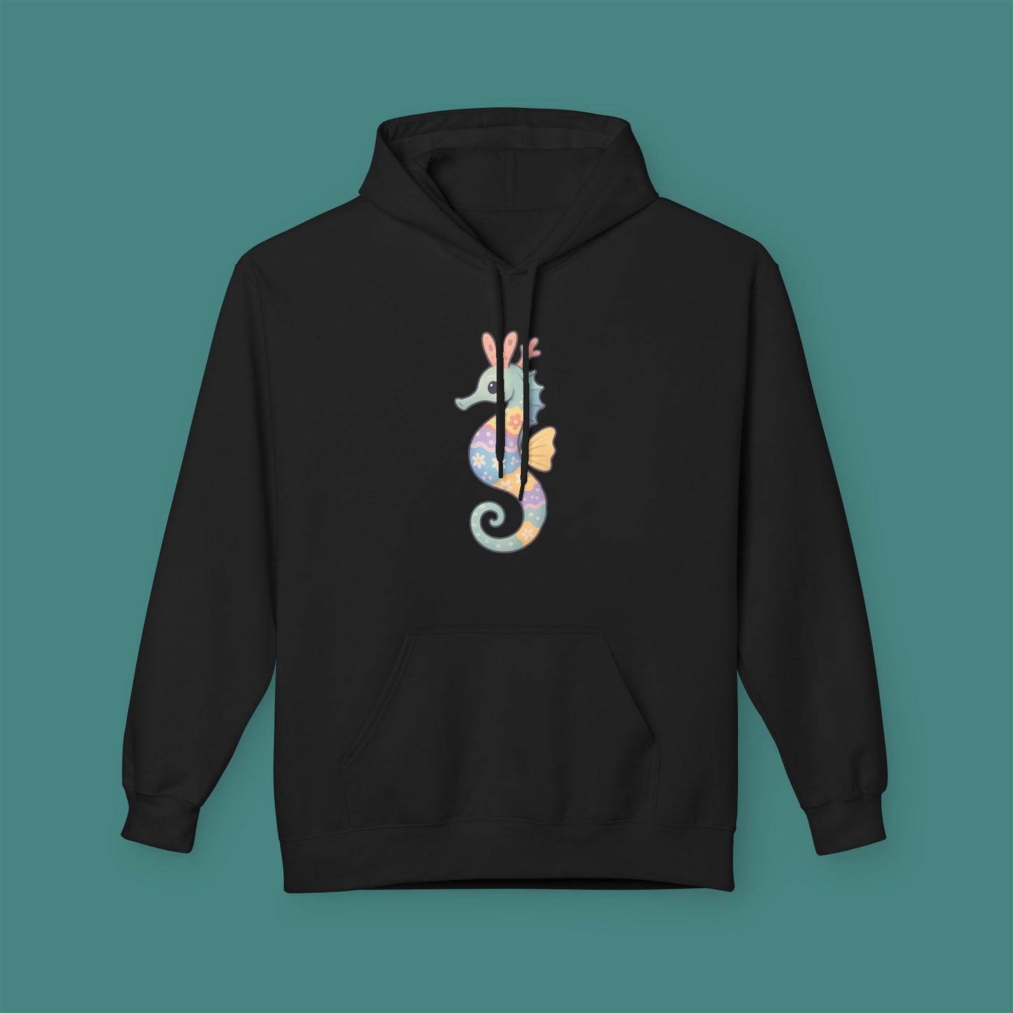 Easter Seahorse Fleece Unisex Hoodie