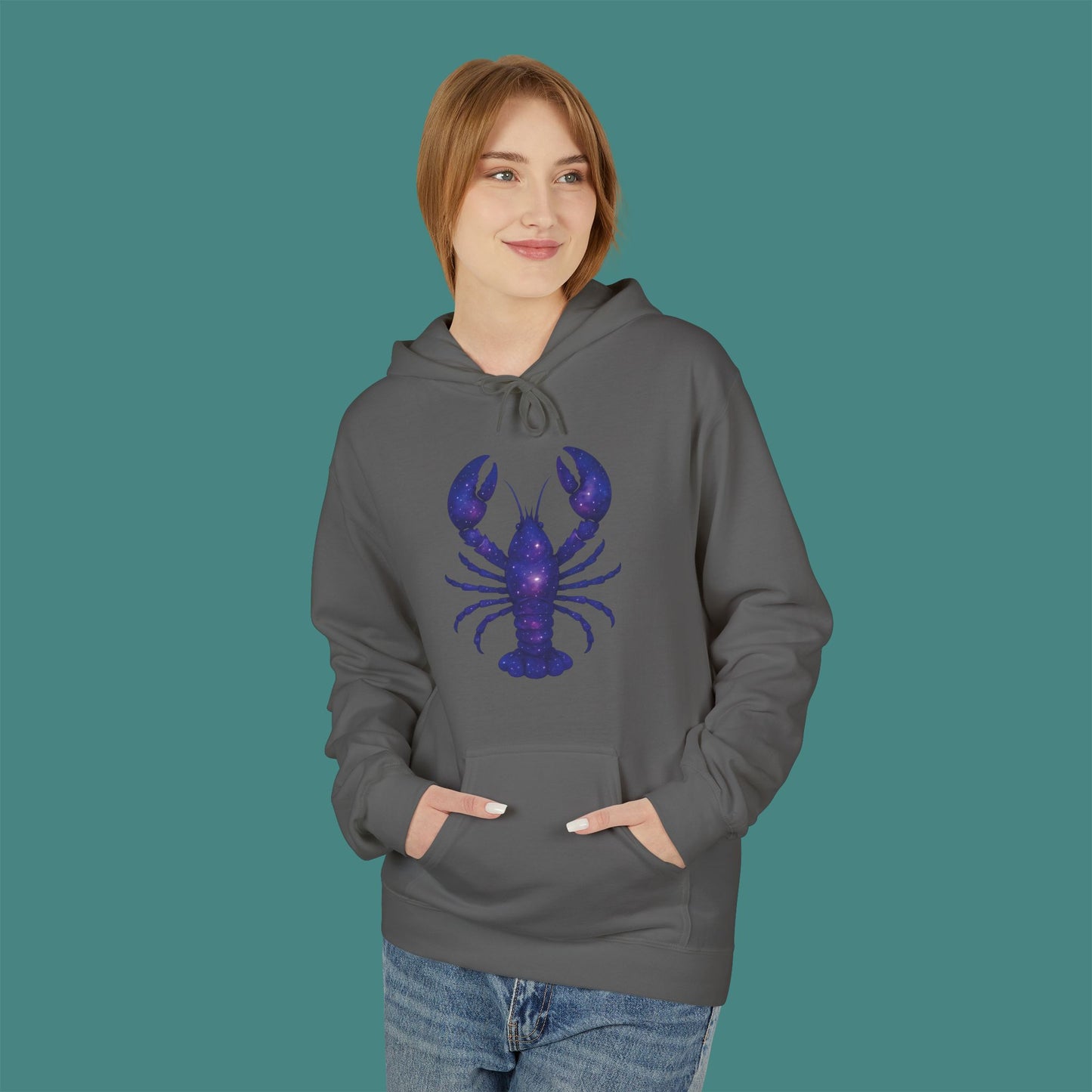 Cosmic Galaxy Lobster Fleece Unisex Hoodie