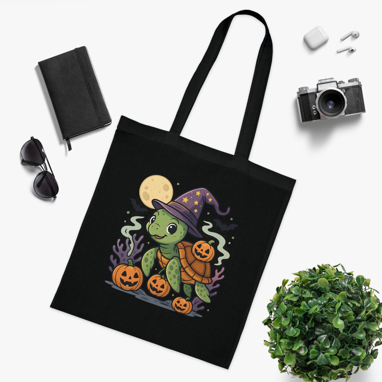 Halloween Turtle Tote Bag