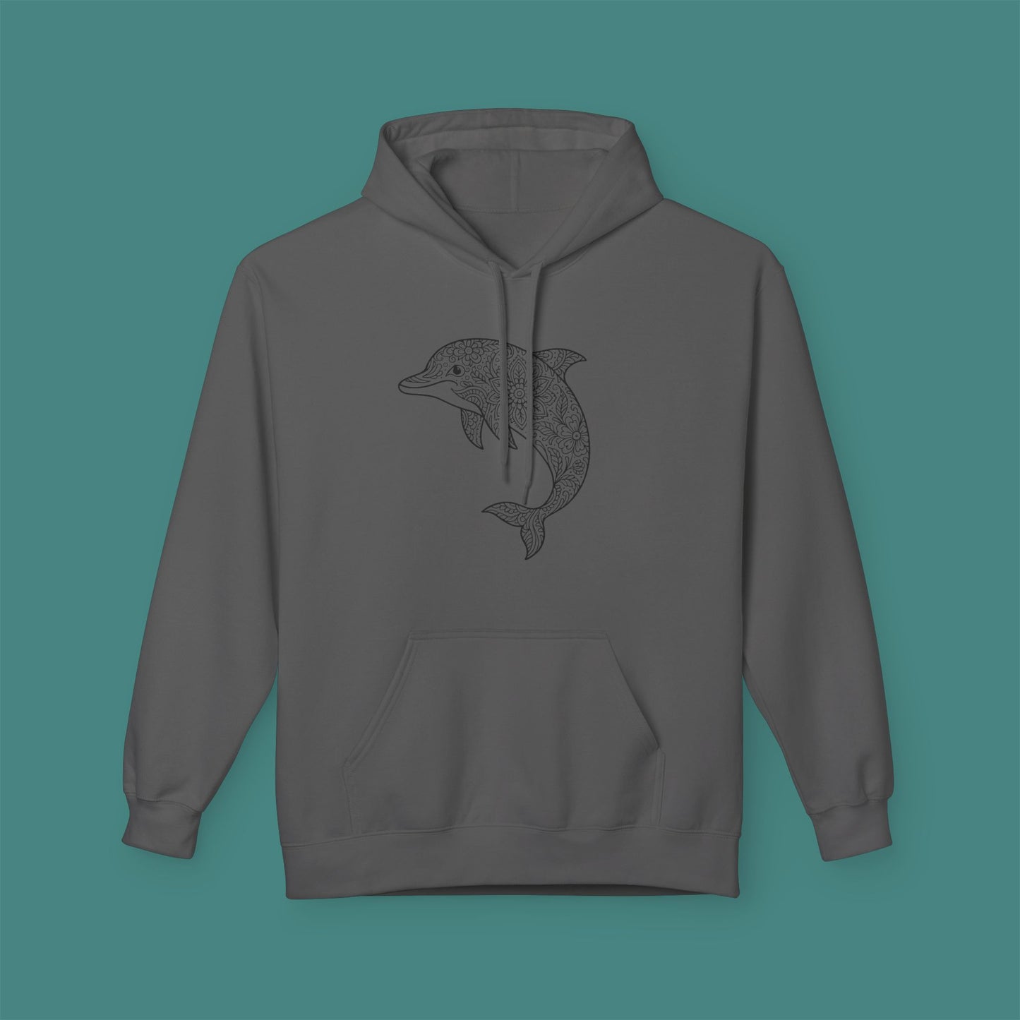 Intricate Mandala Dolphin Fleece Unisex Hoodie