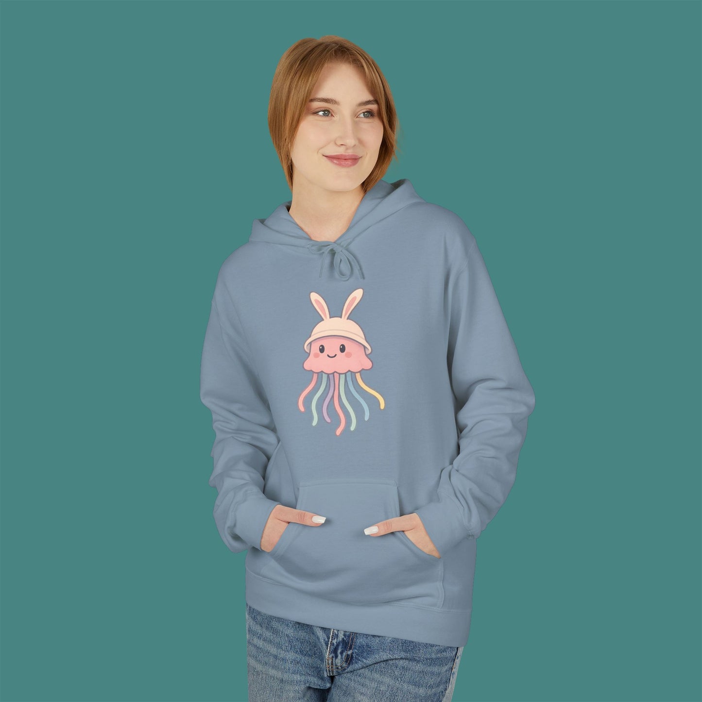 Easter Jellyfish Fleece Unisex Hoodie