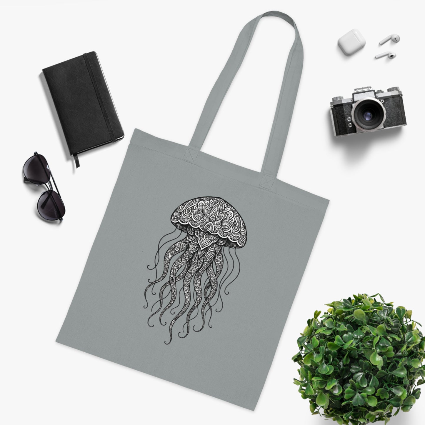 Intricate Mandala Jellyfish Tote Bag