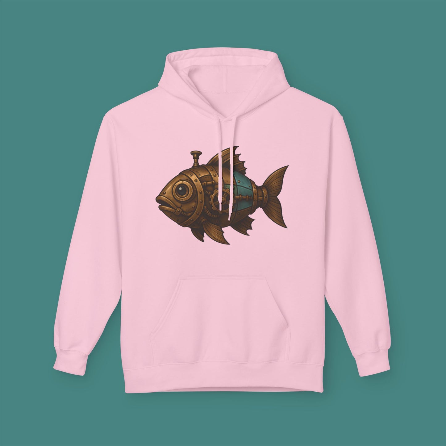 Steampunk Mechanical Fish Fleece Unisex Hoodie